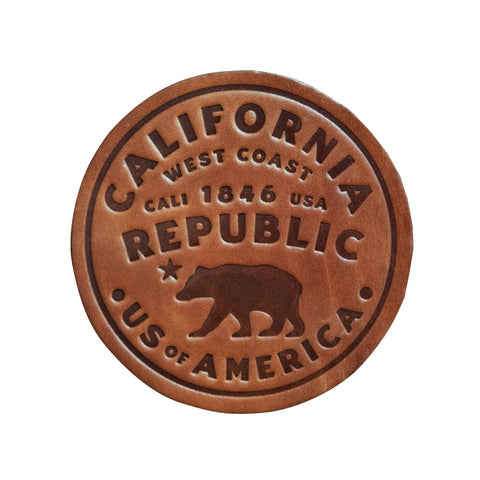 California Republic Leather Coaster California Republic Leather Coaster
