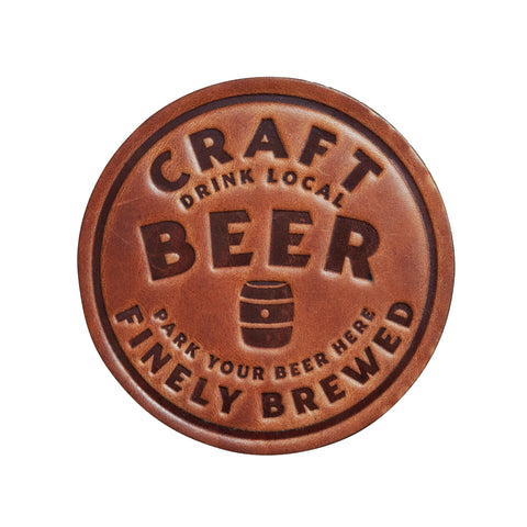 Craft Beer Leather Coaster Craft Beer Leather Coaster