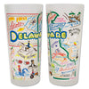 State of Delaware Frosted Glass Tumbler