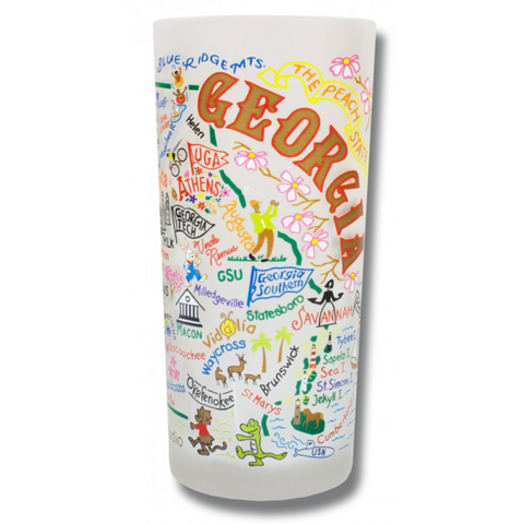 State of Georgia Frosted Glass Tumbler State of Georgia Frosted Glass Tumbler
