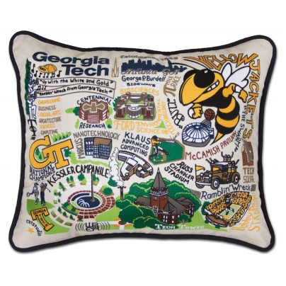 Georgia Tech Collegiate Embroidered Pillow Georgia Tech Collegiate Embroidered Pillow