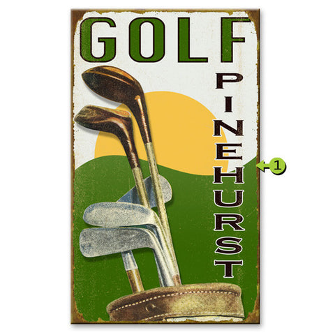 Golf Clubs Custom Sign