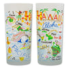 State of Hawaii Frosted Glass Tumbler
