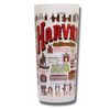 Harvard University Collegiate Frosted Glass Tumbler