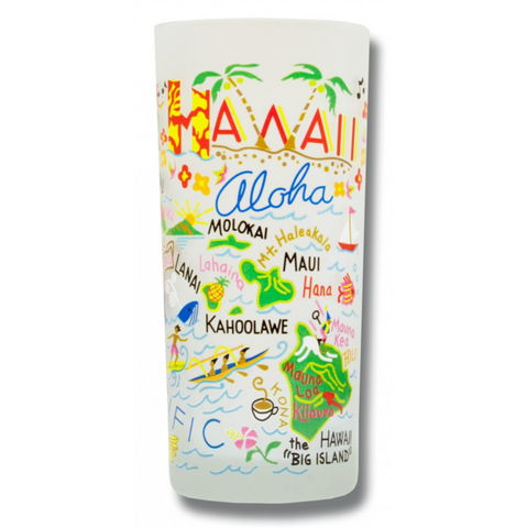 State of Hawaii Frosted Glass Tumbler State of Hawaii Frosted Glass Tumbler