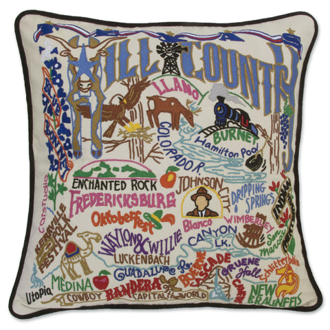 Hill Country Hand-Embroidered Pillow Hill Country Hand-Embroidered Pillow