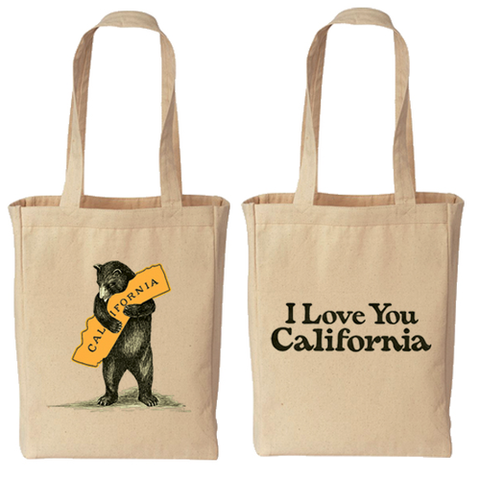 Bear Hugging, I Love You California Tote Bag Bear Hugging, I Love You California Tote Bag