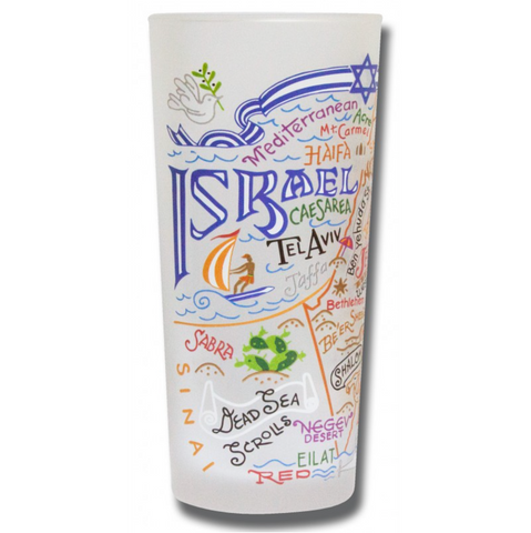 Israel Frosted Glass Tumbler Israel Frosted Glass Tumbler
