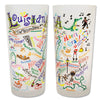 State of Louisiana Frosted Glass Tumbler