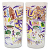 LSU Collegiate Frosted Glass Tumbler