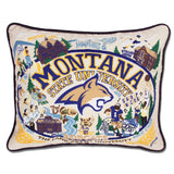 Montana State University Collegiate Embroidered Pillow