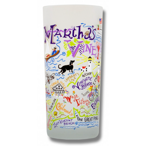 Martha's Vineyard Frosted Glass Tumbler Martha's Vineyard Frosted Glass Tumbler