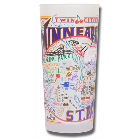 Minneapolis/St. Paul Frosted Glass Tumbler Minneapolis/St. Paul Frosted Glass Tumbler