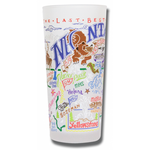 State of Montana Frosted Glass Tumbler State of Montana Frosted Glass Tumbler