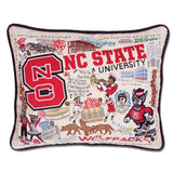 NC State University Collegiate Embroidered Pillow