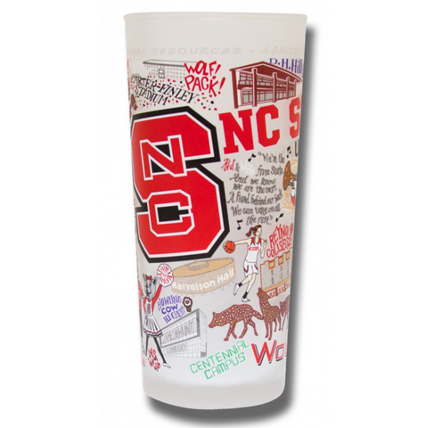 North Carolina State University Collegiate Frosted Glass Tumbler North Carolina State University Collegiate Frosted Glass Tumbler