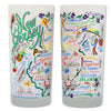 State of New Jersey Frosted Glass Tumbler