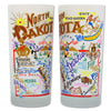 State of North Dakota Frosted Glass Tumbler