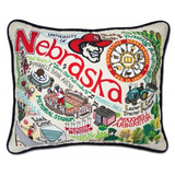 University of Nebraska Collegiate Embroidered Pillow