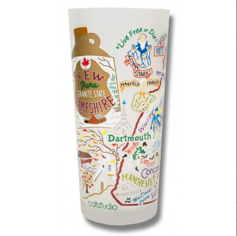 State of New Hampshire Frosted Glass Tumbler State of New Hampshire Frosted Glass Tumbler