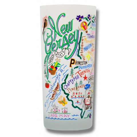State of New Jersey Frosted Glass Tumbler State of New Jersey Frosted Glass Tumbler