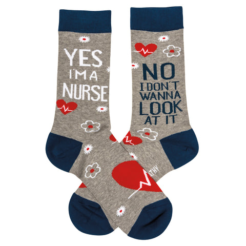 Socks - Yes I'm a Nurse, No I Don't Wanna Look at It Socks - Yes I'm a Nurse, No I Don't Wanna Look at It
