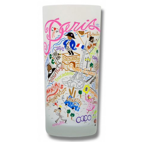 Paris Frosted Glass Tumbler Paris Frosted Glass Tumbler