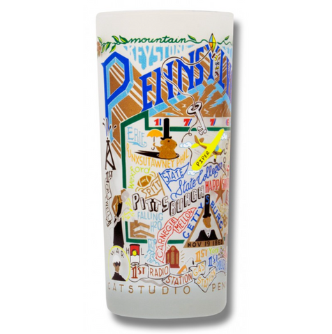 State of Pennsylvania Frosted Glass Tumbler State of Pennsylvania Frosted Glass Tumbler