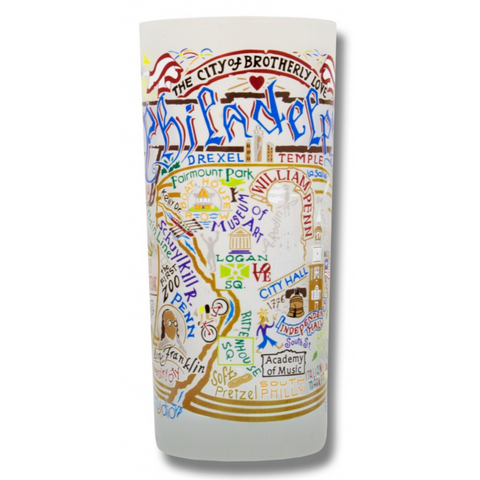 Philadelphia Frosted Glass Tumbler Philadelphia Frosted Glass Tumbler