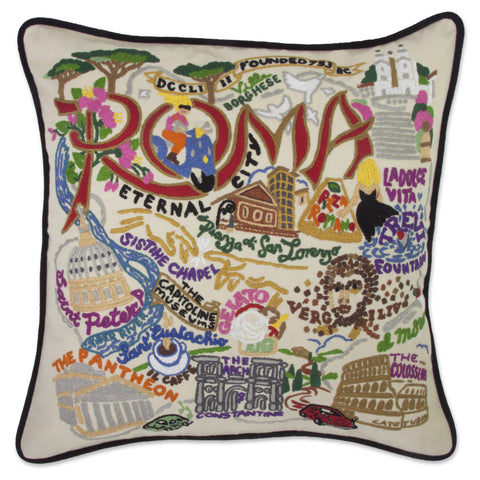 Roma Hand-Embroidered Pillow Roma Hand-Embroidered Pillow
