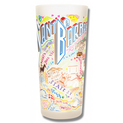 Santa Barbara Frosted Glass Tumbler Santa Barbara Frosted Glass Tumbler