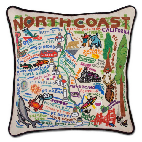 North Coast Hand-Embroidered Pillow North Coast Hand-Embroidered Pillow