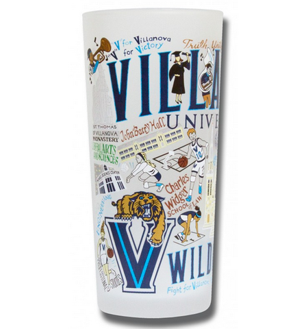Villanova University Collegiate Frosted Glass Tumbler Villanova University Collegiate Frosted Glass Tumbler