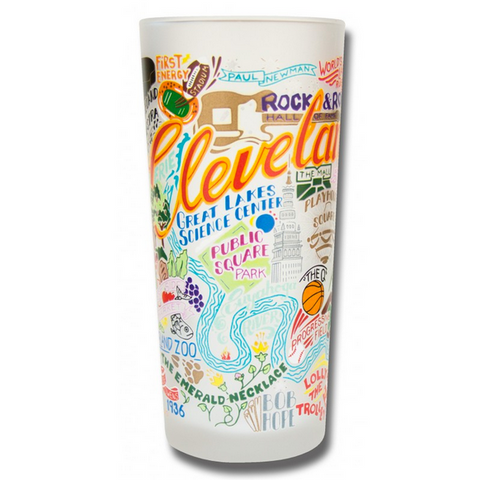 Cleveland Frosted Glass Tumbler Cleveland Frosted Glass Tumbler