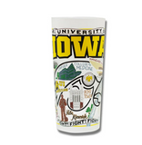 University of Iowa Collegiate Frosted Glass Tumbler