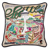 Seattle Hand-Embroidered Pillow