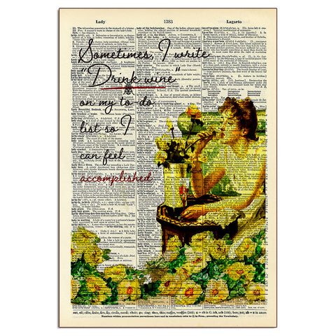 I Write Drink Wine Sign I Write Drink Wine Sign