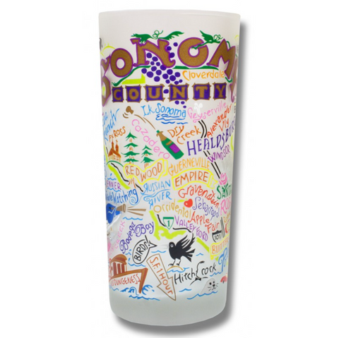 Sonoma County Frosted Glass Tumbler Sonoma County Frosted Glass Tumbler