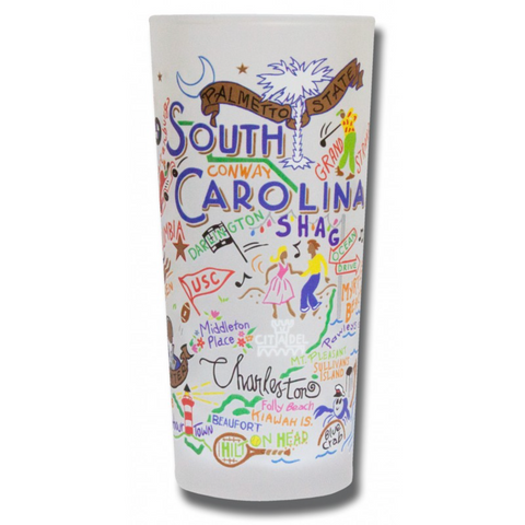 State of South Carolina Frosted Glass Tumbler State of South Carolina Frosted Glass Tumbler