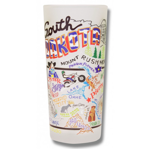 State of South Dakota Frosted Glass Tumbler State of South Dakota Frosted Glass Tumbler