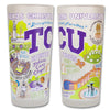 Texas Christian University Collegiate Frosted Glass Tumbler