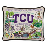 Texas Christian University Collegiate Embroidered Pillow