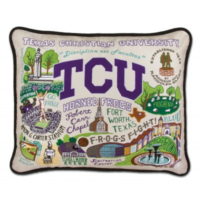 Texas Christian University Collegiate Embroidered Pillow Texas Christian University Collegiate Embroidered Pillow