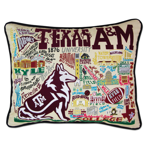 Texas A&M University Collegiate Embroidered Pillow Texas A&M University Collegiate Embroidered Pillow