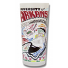 University of Arkansas Collegiate Frosted Glass Tumbler