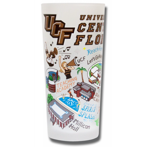 University of Central Florida Collegiate Frosted Glass Tumbler University of Central Florida Collegiate Frosted Glass Tumbler