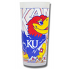 University of Kansas Collegiate Frosted Glass Tumbler