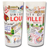 University of Louisville Collegiate Frosted Glass Tumbler
