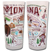 University of Montana Collegiate Frosted Glass Tumbler