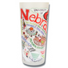 University of Nebraska Collegiate Frosted Glass Tumbler
